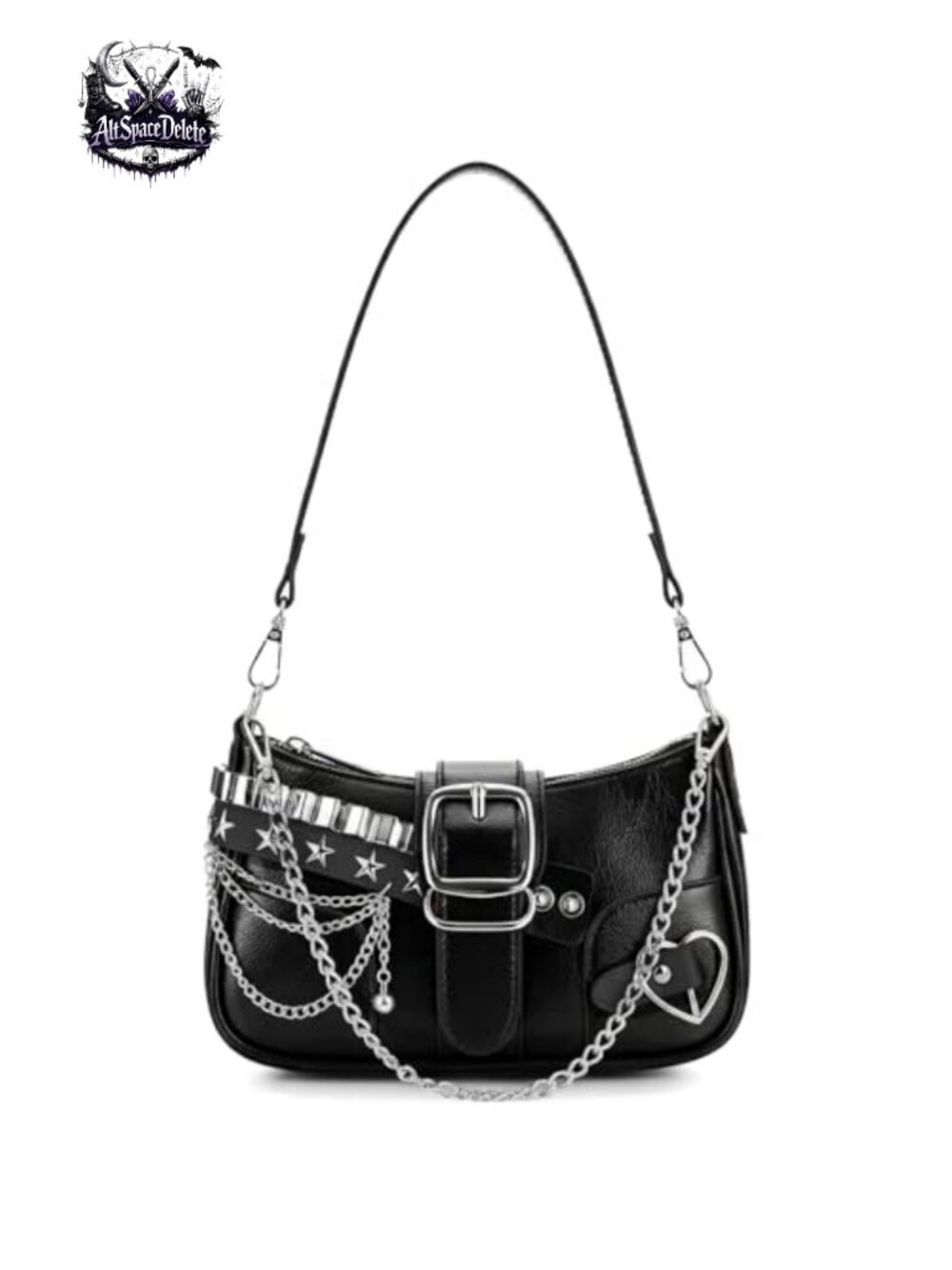 Y2K Mini Chain Hobo Shoulder Bag Star Embroidery Purse